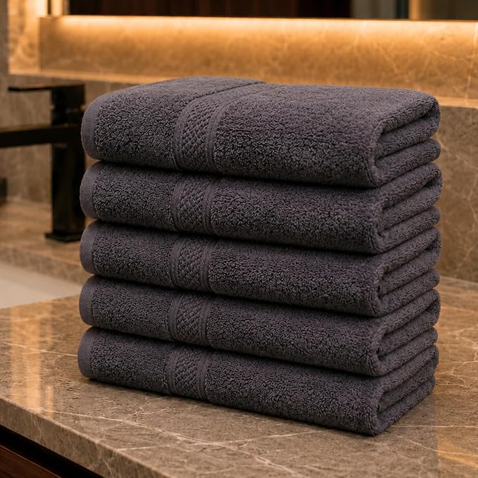 Bulk 72-Pack Premium Commercial Hand Towels, 600 GSM, Designed - Image 7