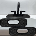 Bathroom Sink Splash Guard Oval-Hole Rectangle-Hole: AHA HOMEWARE, Faucet Mat by AHAHOMEWARE
