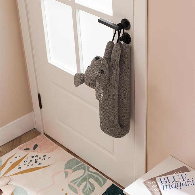 habibee Door Draft Stopper, Weighted Noise Blocker 38 in Coffee Dog | Robust - Image 4