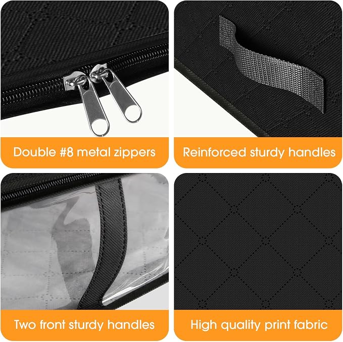 StorageRight Under Bed Storage Bags, 10 Pack, Comforters, Blankets and Seasonal - Image 2