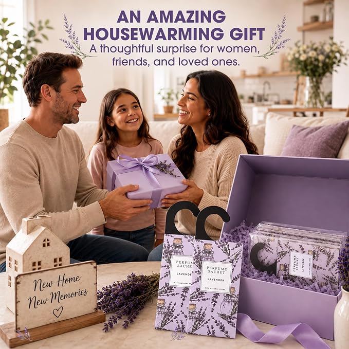 Large 12 Packs Lavender Hanging Scented Sachets Long-Lasting Closet Deodorizer - Image 5