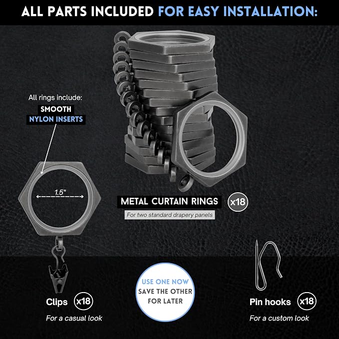 BlastHome® Luxury Curtain Rings - Image 6
