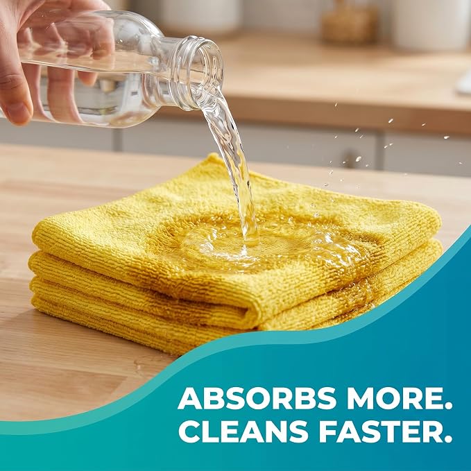 HELOMOR 3 Extra Large Microfiber Cleaning Cloths, Reusable Multi-Purpose - Image 5