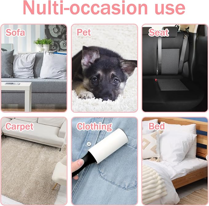 50 Pcs Lint Roller for Clothes, Mini Lint Roller Bulk Travel Size Sticky Hair - Image 7