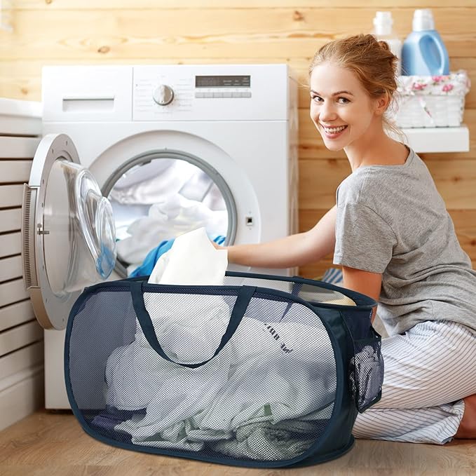 4 Pack Collapsible Laundry Baskets, Foldable Laundry Basket - Image 3