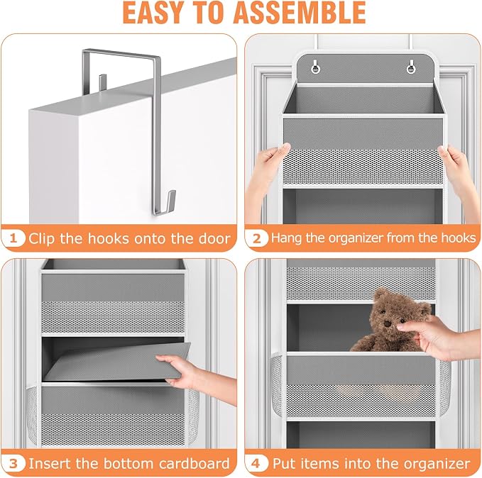 Over The Door Organizer Storage Large Capacity Hanging Bedroom Storage | 4 - Image 3