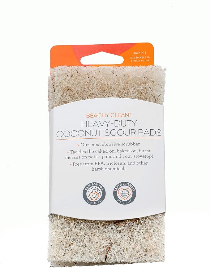 Full Circle Cleaning Products Beachy Clean Heavy Duty Coconut Scour Pads 3pk by Unknown