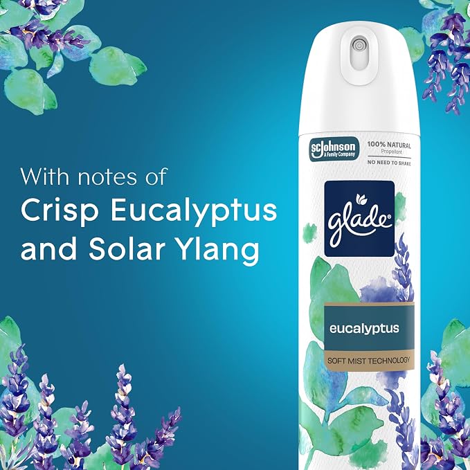 Glade Air Freshener Room Spray, Eucalyptus Mist Scent, Odor Fighting to Deliver - Image 4