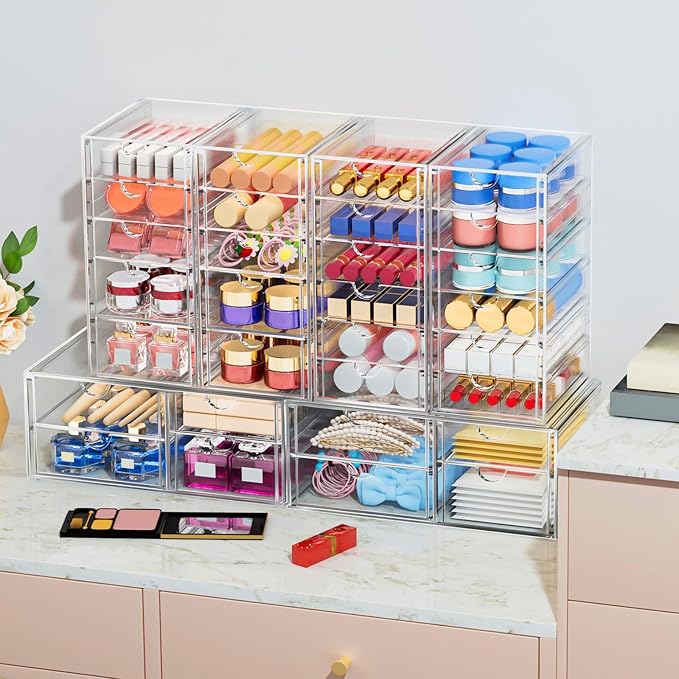 6-Pack 30-Drawer Acrylic Storage & Makeup Organizer - Image 4