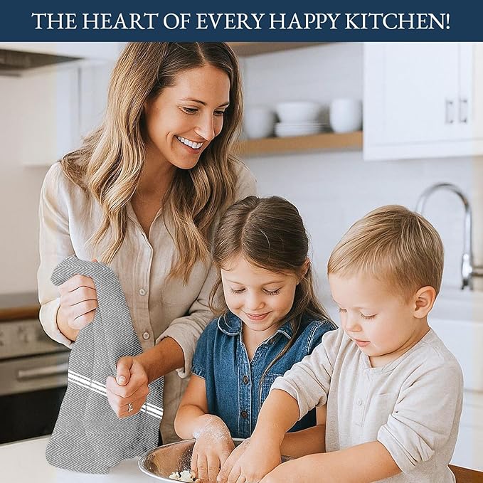 LANE LINEN Kitchen Dish Towels 100% Cotton Absorbent Lint-Free 12 Pack - Image 3