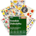 FEBU Swedish Dishcloths for Kitchen, 5 Pack, Fruit Pattern by FEBU