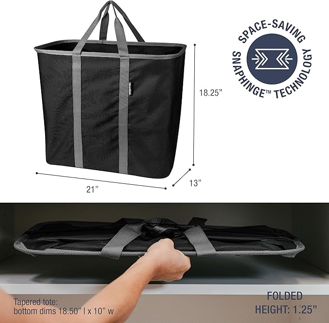 CleverMade Collapsible Laundry Caddy, 64L Pop-Up Hamper, 2 Pack - Image 2
