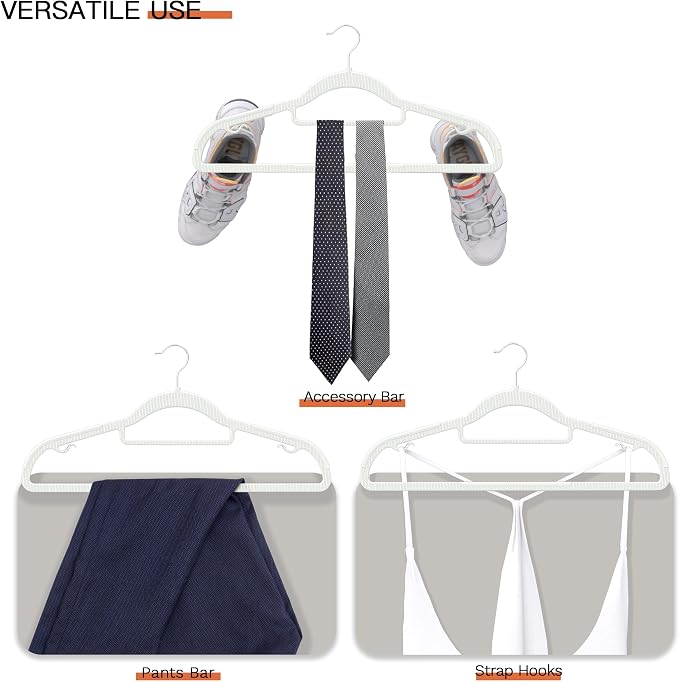 60 Pack Thin Space Saving Hangers, Slim Clothes Hangers - Image 5
