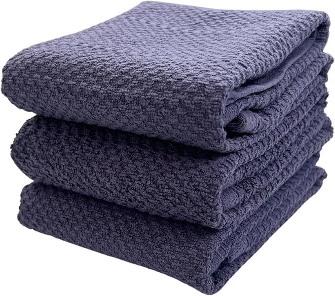 Serafina Home Eggplant Purple Kitchen Hand Dish Towels: Oversized 28" x 18" by SerafinaHome