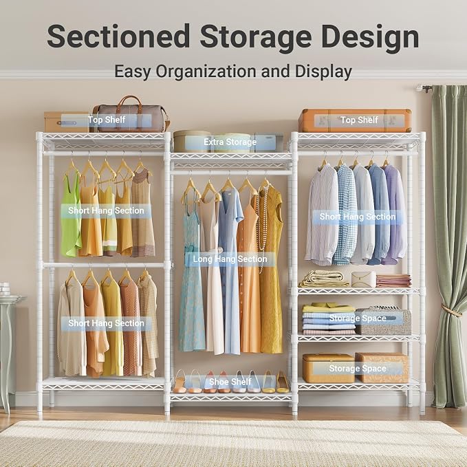 VIPEK V5 Plus Heavy Duty Clothes Rack, Large Modular Closet System, 4 x 29.1 in - Image 3