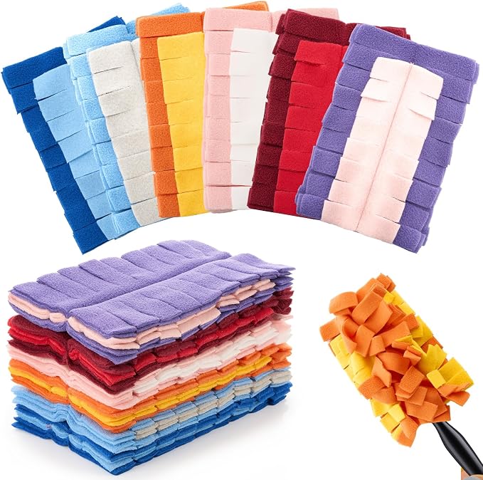 Zubebe 12 Pcs Reusable Duster Refills Fleece, Colorful | Soft Polyester Fiber by Zubebe