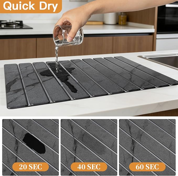 Stone Dish Drying Mat for Kitchen - Image 2