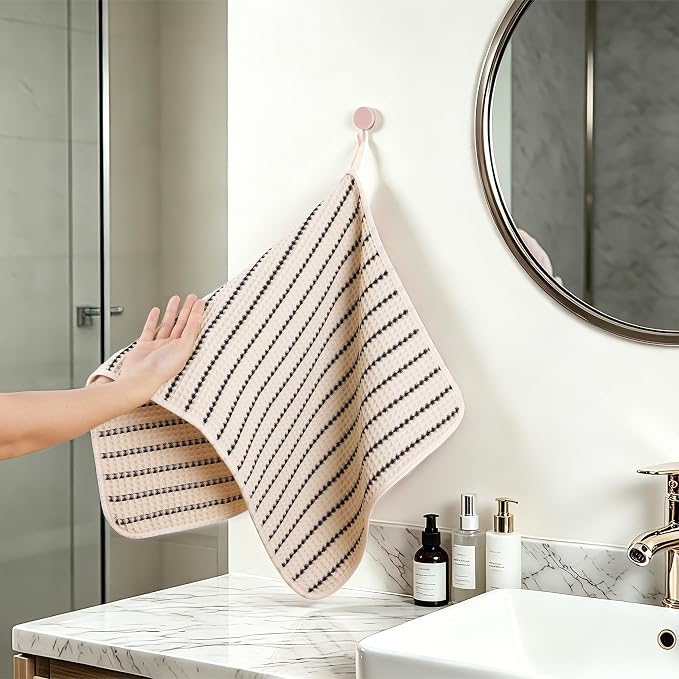POLYTE 430 GSM Poly Blend Microfiber Quick Dry Waffle Hand Towel, 16x30 in | 4 - Image 8