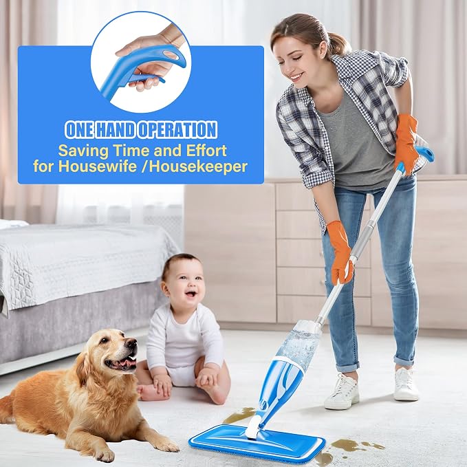 Spray Mop for Floors Cleaning: Hardwood Floor Mop Microfiber Wet Dust Mops | - Image 2