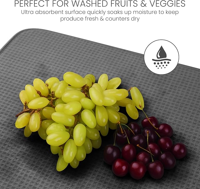 Bellemain Dish Drying Mat, Drying Matt Kitchen Counter, 17 x 24 Inch, Quick - Image 6