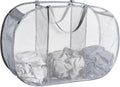 Seiritex Mesh Popup Laundry Hamper 3 Compartment Sortable Horizontal by SEIRITEX