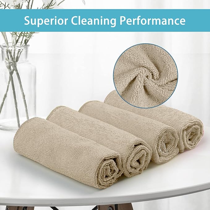 HOMEXCEL 50PK Microfiber Cleaning Cloth, Cleaning Rag - Image 2