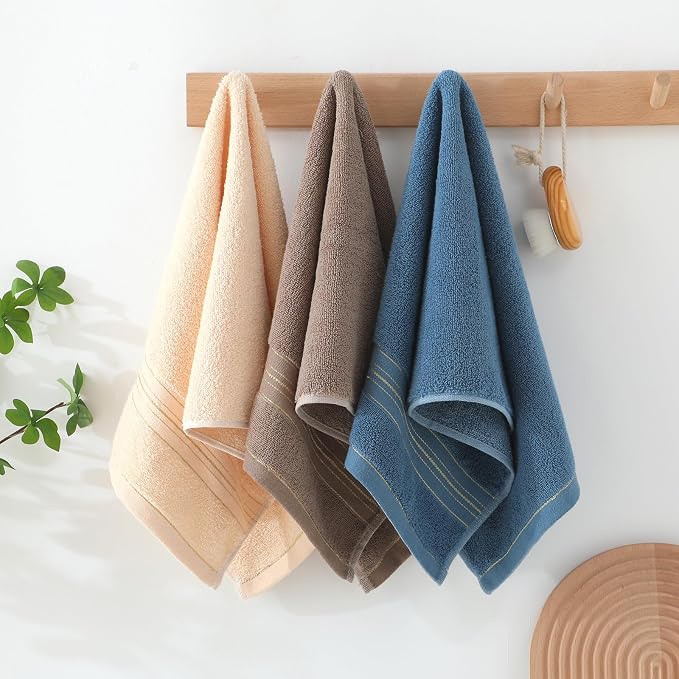4 Pack Hand Towels for Bathroom, Cotton Soft & Absorbent | Decorative Hand - Image 2
