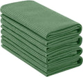Homaxy 100% Cotton Waffle Weave Kitchen Towels, 4 Pack, Grass Green by Homaxy