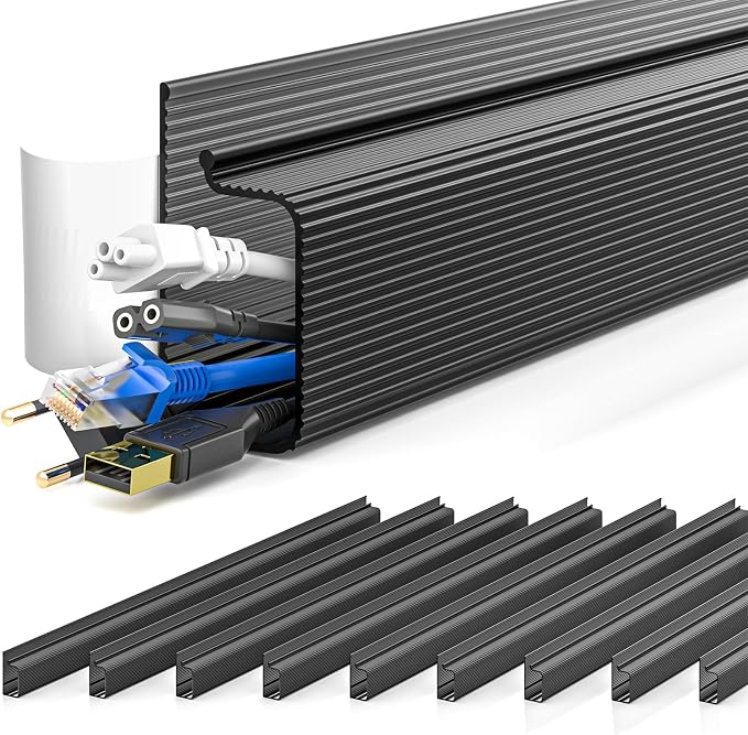 YECAYE 157in Cable Management Cord Organizer, Cable Raceway, Easy Install by Yecaye