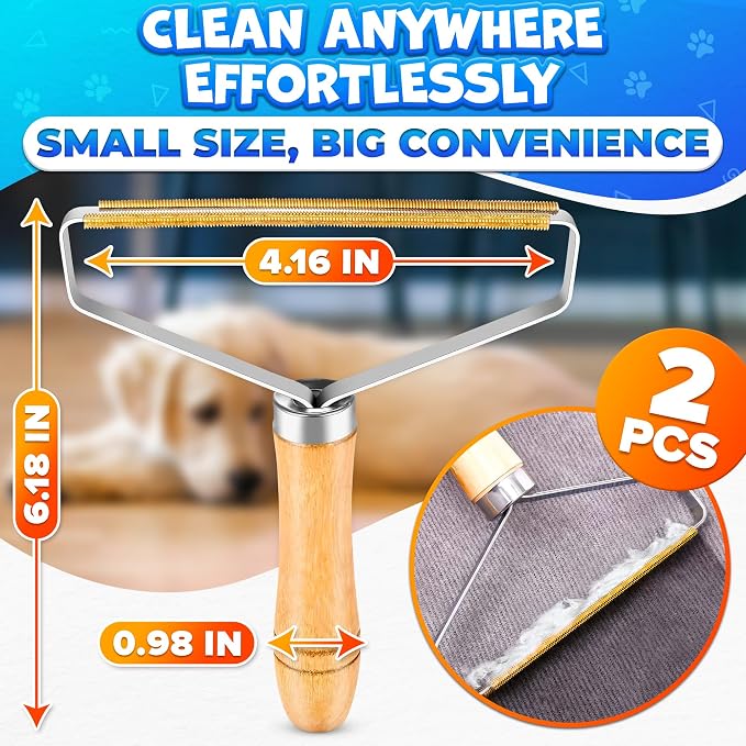 Pet Hair Removers 2 Pack Reusable Metal Lint Remover Tool – Durable Pet Hair - Image 2