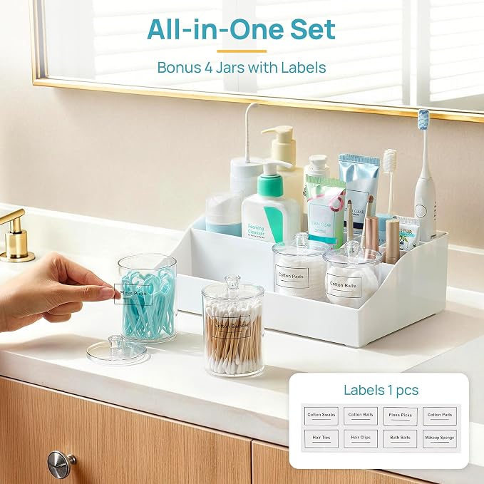 Vtopmart 5 PCS Bathroom Countertop Organizer Sets - Image 4