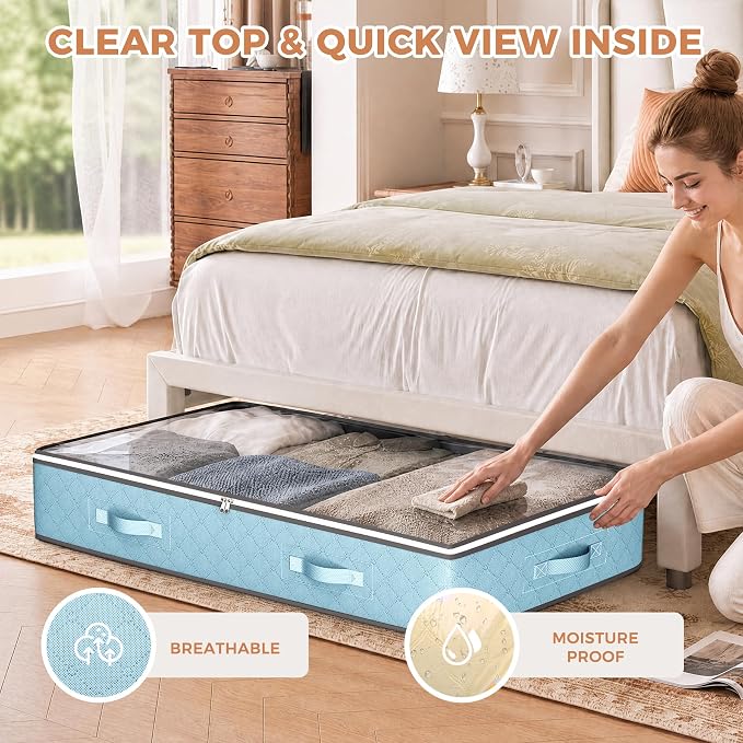 4 Pack Under bed Storage, Storage Bins - Image 6