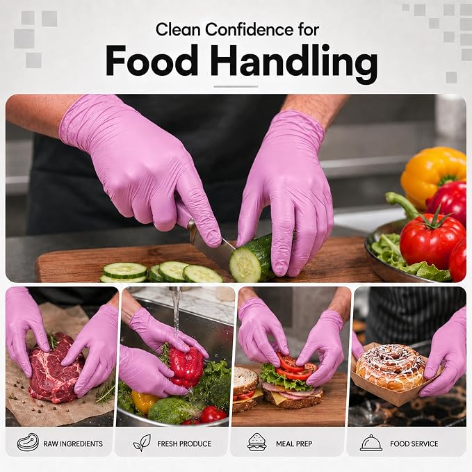 ForPro Disposable Nitrile Gloves, Chemical Resistant, Powder-Free, Latex-Free - Image 5