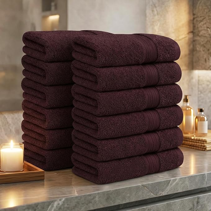100% Cotton Hand Towels 18x28 Inches, 600 GSM, Soft & Absorbent - Image 2
