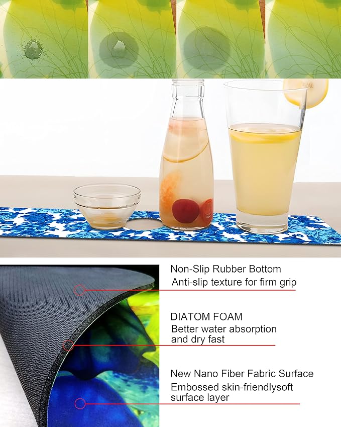 Kitchen Sink Splash Guard Faucet Mat Super Absorbent Fast Drying Mat Sink - Image 3
