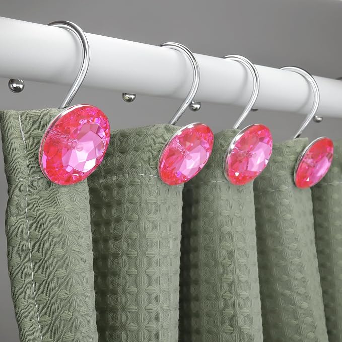 12PCS Stainless Steel Shower Curtain Hooks Rings - Image 7