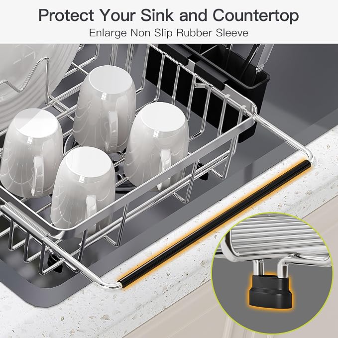 JASIWAY Expandable Dish Drying Rack Over the Sink - Image 7