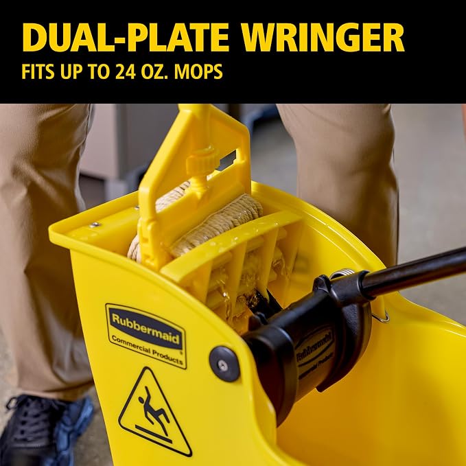 Rubbermaid Commercial 31 Quart Tandem Mop Bucket - Image 5