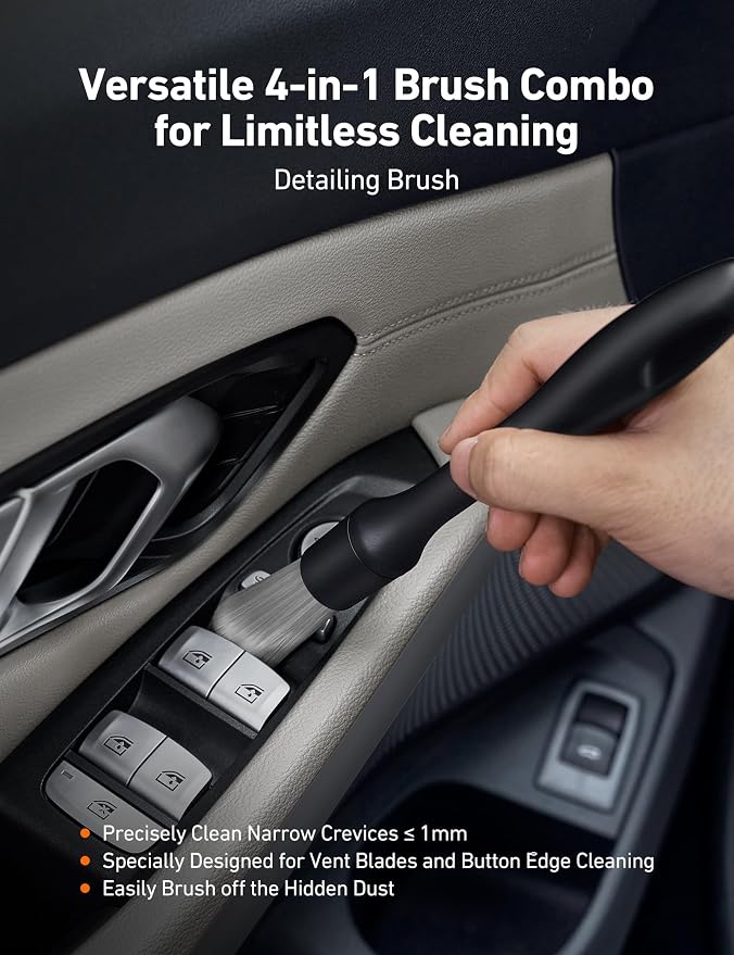 AstroAI 8pcs Windshield Cleaner Tool & Car Interior Detailing Kit | Extendable - Image 4
