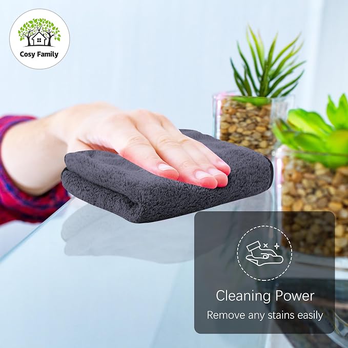 Cosy Family 24 Pack Soft Washcloths Set - Image 2