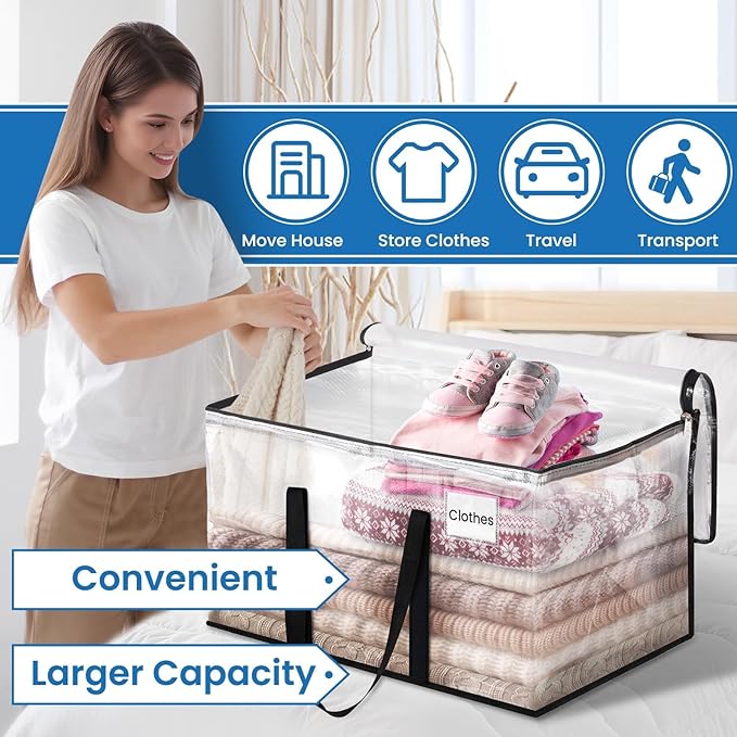 RoomHacks Moving Bags, Heavy Duty Large Storage Bags, 2 Pack, Foldable Storage - Image 4