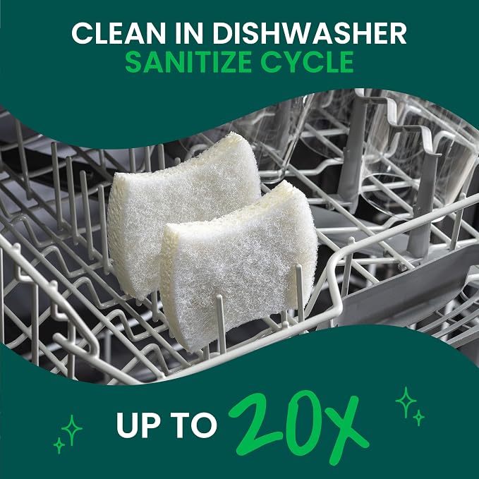 Scotch-Brite Greener Clean Non-Scratch Scrub Sponge, 6 Pack | Kitchen Sponges - Image 7