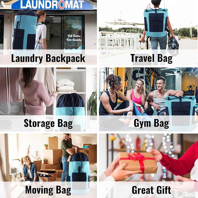 JOINPRO Laundry Bag Backpack, 125L Extra Large Laundry Backpack - Image 7