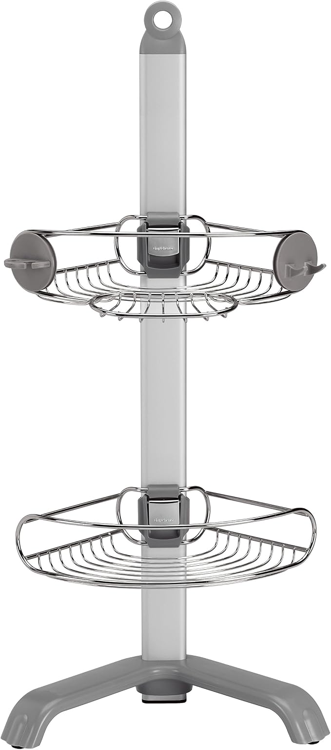 simplehuman Corner Shower Caddy, Stainless Steel and Anodized Aluminum by Unknown