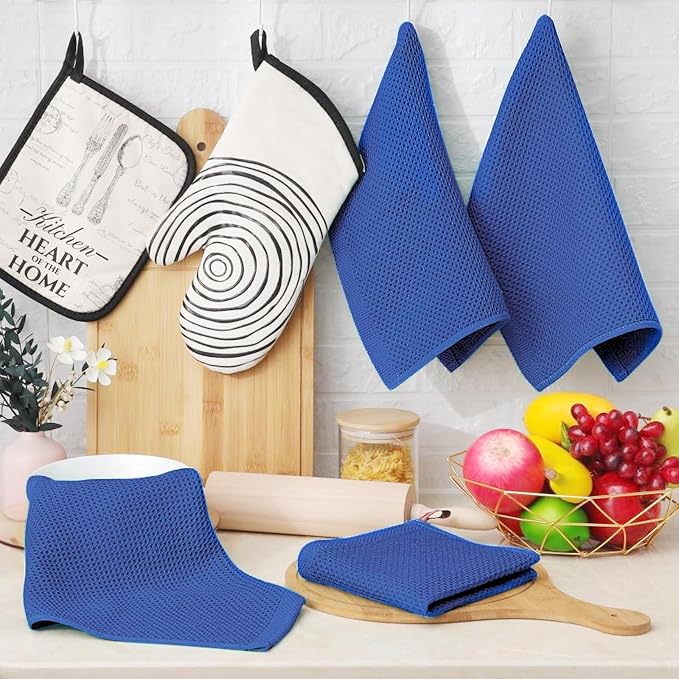 Homaxy 100% Cotton Waffle Weave Kitchen Dish Cloths 18-Pack, Ultra Soft - Image 6
