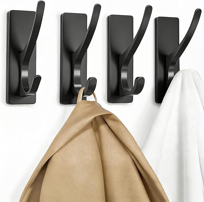 pickpiff 10 Pack Matt Black Self-Adhesive Hook, 13LB Hanger - Image 7