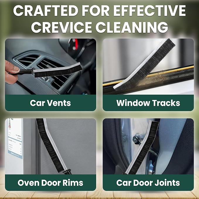 Crevice Cleaning Brush Set – 3Pcs Hard Bristle Cleaning Tools - Image 7