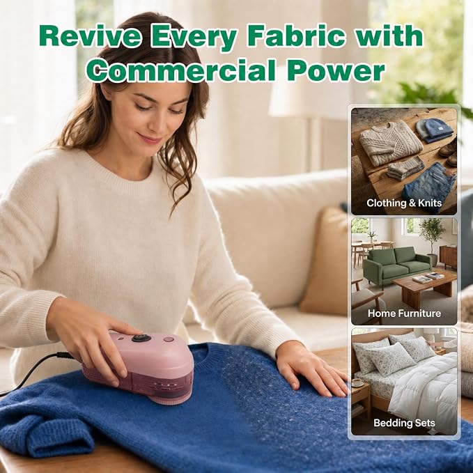 Fabric Shaver for Clothing and Furniture, 40W Commercial Corded Lint Remover - Image 5