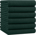 Homaxy 100% Cotton Oversized Waffle Weave Kitchen Towels 6-Pack | Blackish Green by Homaxy