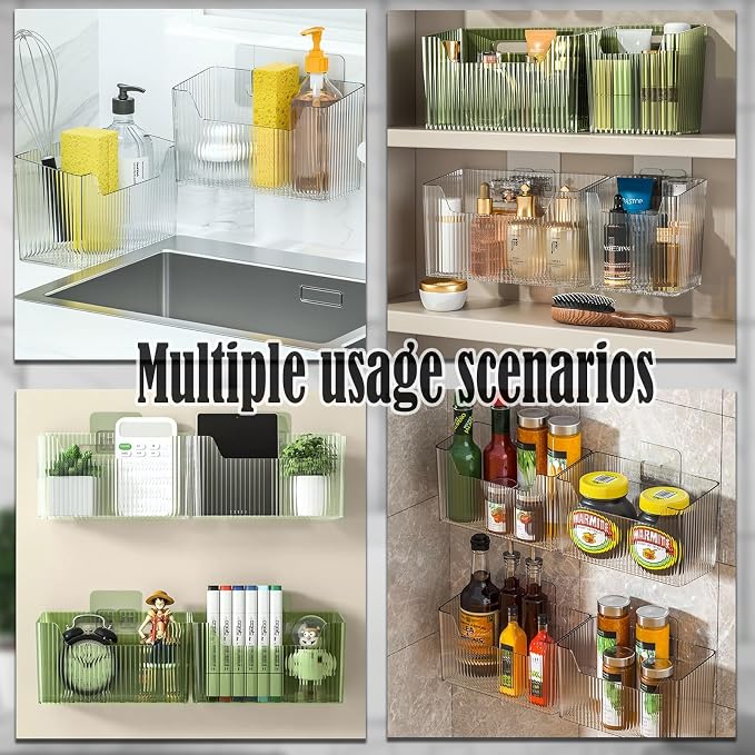 Lae Nuvole Adhesive Cabinet Door Organizer, 2 Pack Wall Shower Caddy - Image 7